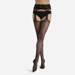 Collant Noir Infiniment Jarretelles 20D