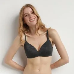 Soutien-gorge Triangle Ampliforme Sans Armatures Gris InvisiFree Dim