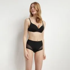 D Soutien-Gorge Noir Push-Up En Microfibre Sans Armatures InvisiFree -Soutien Gorge Soldes Magasin D07HEC1 0HZ 03