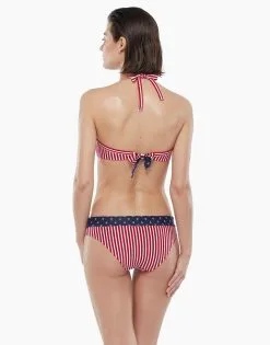 Haut De Maillot De Bain Réversible Sans Armatures à Rayures Rouges -Soutien Gorge Soldes Magasin D07OIPA 9YB 04