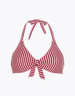 Haut De Maillot De Bain Réversible Sans Armatures à Rayures Rouges -Soutien Gorge Soldes Magasin D07OIPA 9YB 06