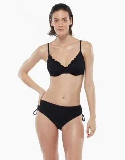 Haut De Maillot De Bain Noir à Imprimé Géométrique Avec Armatures -Soutien Gorge Soldes Magasin D07ORPA 9XL 03