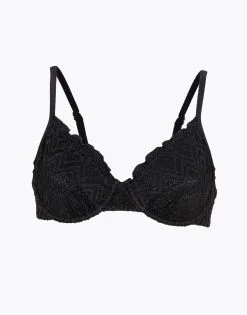 Haut De Maillot De Bain Noir à Imprimé Géométrique Avec Armatures -Soutien Gorge Soldes Magasin D07ORPA 9XL 06