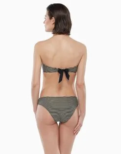 Bas De Maillot De Bain à Rayures Dorées Et Noires -Soutien Gorge Soldes Magasin D09F1PA 9XY 04