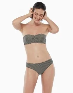 Haut De Maillot De Bain Avec Armatures à Rayures Dorées Et Noires -Soutien Gorge Soldes Magasin D09F2PA 9XY 03