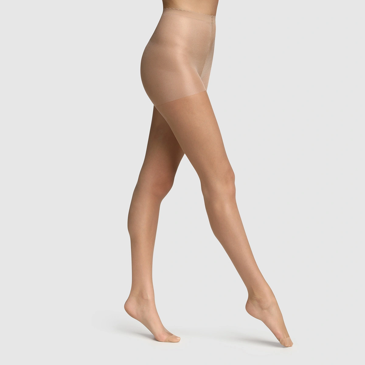 Collant Voile Transparent Beige éclat Effet Nude Body Touch Dim 17D 2 Collant Voile Transparent Beige éclat Effet Nude Body Touch Dim 17D – Image 2