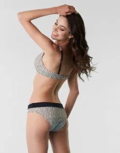 Maillot De Bain Soutien-gorge à Armatures En Jacquard, Blanc, Noir Et Or -Soutien Gorge Soldes Magasin D0AXXPA AO0 04