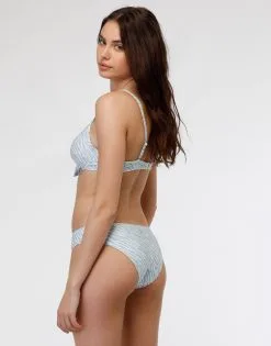 Bas De Maillot De Bain Midi En Microfibre, Imprimé Animalier Bleu Clair -Soutien Gorge Soldes Magasin D0AYVPA ASM 04