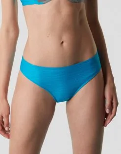 Maillot De Bain Slip Midi En Microfibre, Bleu Océan -Soutien Gorge Soldes Magasin D0AZ1PA AO3 01 1