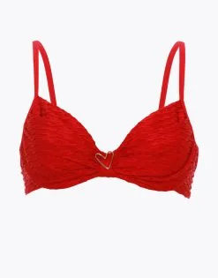 Haut De Maillot De Bain Rouge à Armatures Femme -Soutien Gorge Soldes Magasin D0AZ4PA A22 06