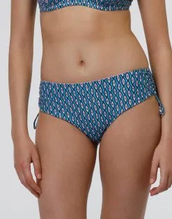 Bas De Bikini En Microfibre, Imprimé Géométrique