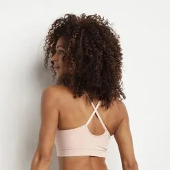 Brassière Sans Coutures à Impact Léger Rose Amande Chiné Dim Sport -Soutien Gorge Soldes Magasin D0BV3C1 8YC 02