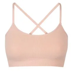 Brassière Sans Coutures à Impact Léger Rose Amande Chiné Dim Sport -Soutien Gorge Soldes Magasin D0BV3C1 8YC 05