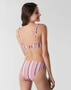Maillot De Bain Soutien-gorge Coque En Microfibre Lurex, Rayures Multicolores -Soutien Gorge Soldes Magasin D0BW8PA AO2 04