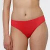 Maillot De Bain Slip En Microfibre Lurex Uni Corail