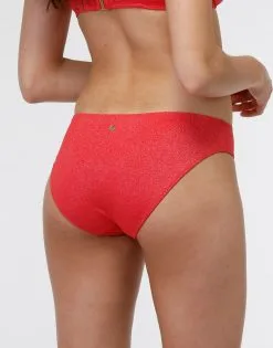 Maillot De Bain Slip En Microfibre Lurex Uni Corail -Soutien Gorge Soldes Magasin D0BWSPA ASL 02