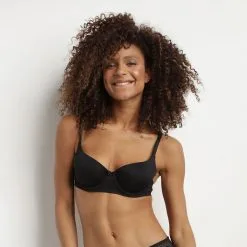 Soutien-gorge Corbeille En Dentelle Florale Recyclée Noir Sublim
