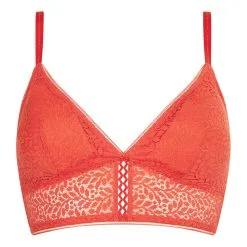 Bralette Ampliforme En Dentelle à Motif Feuillage Orange MOD De Dim -Soutien Gorge Soldes Magasin D0CEDC1 AI4 05