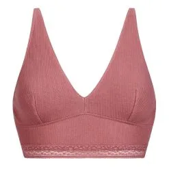 Brassière Femme Coton Côtelé Et Dentelle Bois De Rose Dim Coton Lace -Soutien Gorge Soldes Magasin D0CICC1 A7U 05