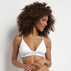 Soutien-gorge Triangle Sans Armatures Coton Modal Blanc DIM Originals