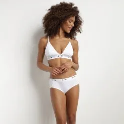 Soutien-gorge Triangle Sans Armatures Coton Modal Blanc DIM Originals -Soutien Gorge Soldes Magasin D0CIKC1 0HY 03