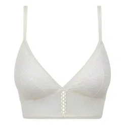 Bralette Ampliforme En Dentelle à Motif Feuillage Nacre MOD De Dim -Soutien Gorge Soldes Magasin D0CINC1 1LM 05