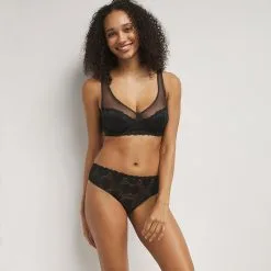 Soutien-gorge Emboitant Dentelle Coeurs Noir Generous Édition Limitée -Soutien Gorge Soldes Magasin D0CMYC1 0HZ 03