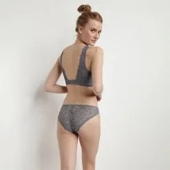 Bralette Sans Armatures En Dentelle Fleurie Bleu Chardon Daily Glam -Soutien Gorge Soldes Magasin D0CN9C1 AMM 04