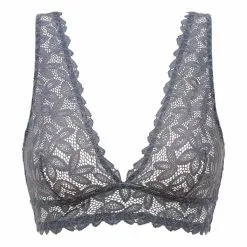 Bralette Sans Armatures En Dentelle Fleurie Bleu Chardon Daily Glam -Soutien Gorge Soldes Magasin D0CN9C1 AMM 05