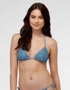 Haut De Bikini Triangle En Microfibre, Imprimé Géométrique