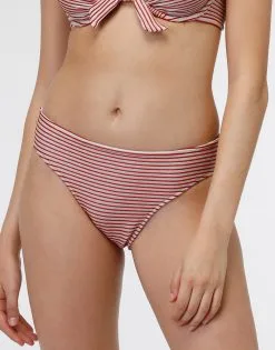 Bas De Maillot De Bain Midi, Rayures Rouges