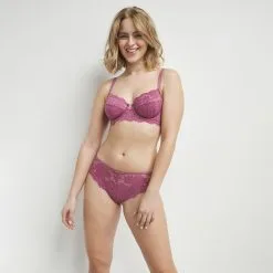 Soutien-gorge Emboitant à Armatures Dentelle Florale Violet Daily Glam -Soutien Gorge Soldes Magasin D0CU8C1 09C 03