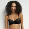 Soutien-gorge Emboitant à Armatures Dentelle Florale Noire Daily Glam