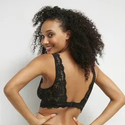 Bralette Foulard Sans Armatures En Dentelle Florale Noir Daily Glam -Soutien Gorge Soldes Magasin D0CUAC1 0HZ 02