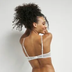 Soutien-gorge Triangle Mousse Amovible En Dentelle Blanc Chic Summer -Soutien Gorge Soldes Magasin D0CZKC1 0HY 02