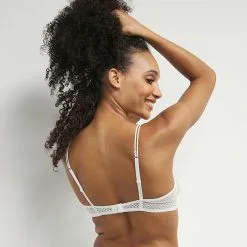 Soutien-gorge Triangle Avec Armatures En Dentelle Blanc Chic Summer -Soutien Gorge Soldes Magasin D0CZLC1 0HY 02
