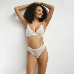 Soutien-gorge Triangle Avec Armatures En Dentelle Blanc Chic Summer -Soutien Gorge Soldes Magasin D0CZLC1 0HY 03