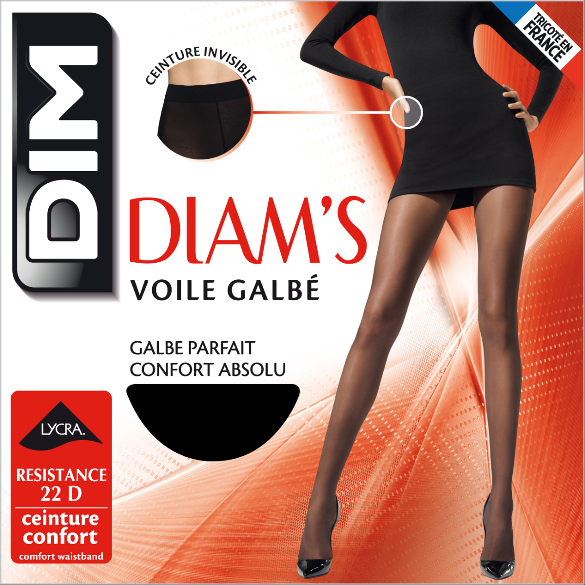 Collant Noir Diam's Voile Galbé 22D 3 Collant Noir Diam's Voile Galbé 22D – Image 3