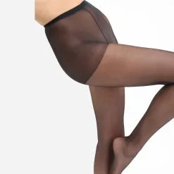 Collant Noir Sublim Voile Brillant 15D -Soutien Gorge Soldes Magasin D1185E1 0HZ 03