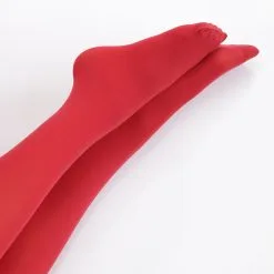 Collant Opaque Velouté Rouge Intense 50D Style -Soutien Gorge Soldes Magasin D1312M1 7SR 03