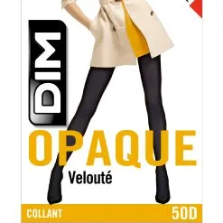Collant Opaque Velouté Rouge Intense 50D Style -Soutien Gorge Soldes Magasin D1312M1 7SR 06