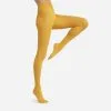 Collant Opaque Femme Effet Velouté Jaune Tournesol 40D Dim Style