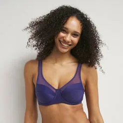 Soutien-gorge Emboitant à Armatures Violet Aubergine Generous Dim