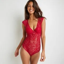 Body Femme | Trinity Body Ampliforme Dentelle Rouge | RougeGorge
