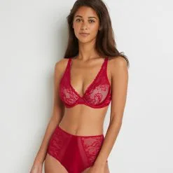 Collection Noël Femme | Trinity Soutien-Gorge Ampliforme Foulard Rouge | RougeGorge