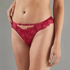 Culottes Sexy Femme | Apollon Tanga Dentelle Bordeaux | RougeGorge
