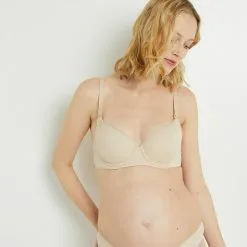 Lingerie Grossesse Femme | Salome Soutien-Gorge Ampli Allaitement Champagne | RougeGorge