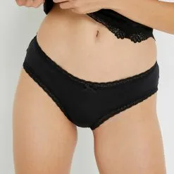 Lingerie Invisible Femme | Blush Shorty Modal Noir | RougeGorge