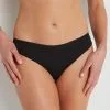 Lingerie Invisible Femme | Invisible Tanga Microfibre Recyclee Noir | RougeGorge