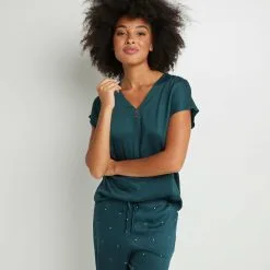 Lingerie Plus Responsable Femme | Arome Tee Shirt Manches Courtes Viscose Vert | RougeGorge